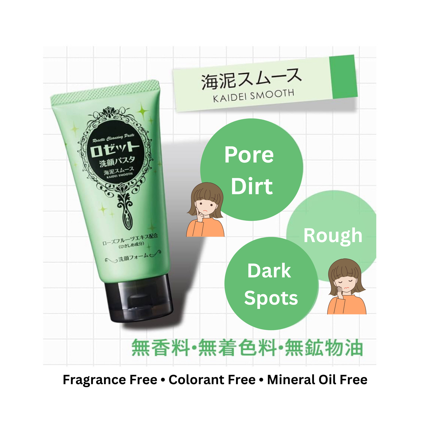 Rosette Facial Cleansing Foam Sea Mud Smooth 180g